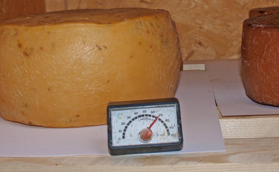 Ein Hygrometer ist bei der Käse Reifung wichtig.